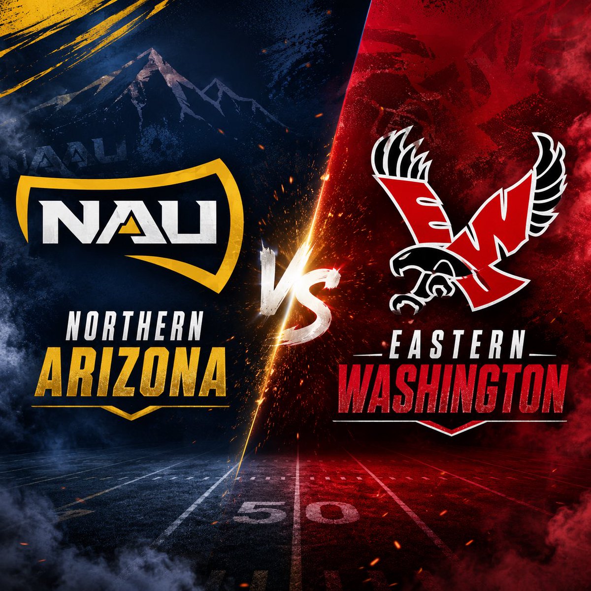 FCSFootball27's tweet photo. Big Sky Battle Incoming ⚔️ NAU vs Eastern Washington.

https://t.co/YrO7rvEUHL

#fcs #cfb27 #ncaa27 https://t.co/JaioyPCB77