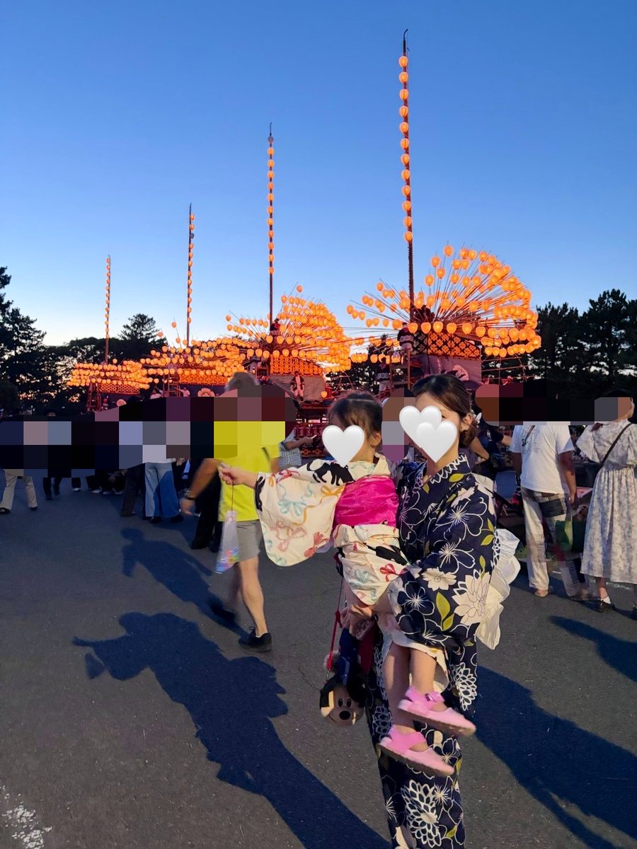 meme_858's tweet photo. 津島天王祭🤍娘と一緒に浴衣を着て祭りに行く！という今年の目標達成できて大満足🥹🌼 https://t.co/VOypqKT3RX