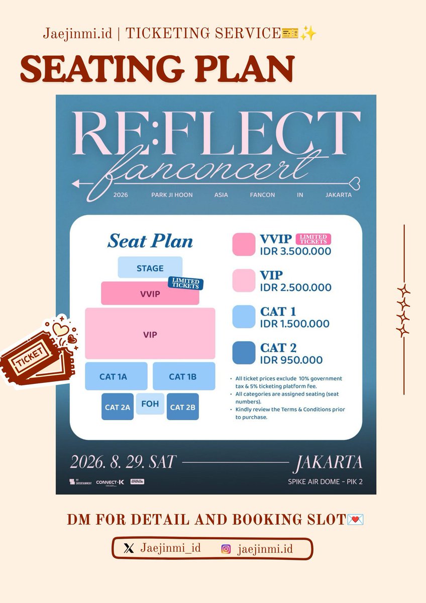 kyytix's tweet photo. open jasa war tiket PARK JIHOON FANCON TOUR IN JAKARTA

💰 fee 150k/tix
🪪 menggunakan data pribadi customer 
🔗 self payment
📌 fee after secured

💌more details bisa dm

t. jasa war jastip jasa titip jaswar tiket park jihoon in jakarta https://t.co/ZkumUgBcOu