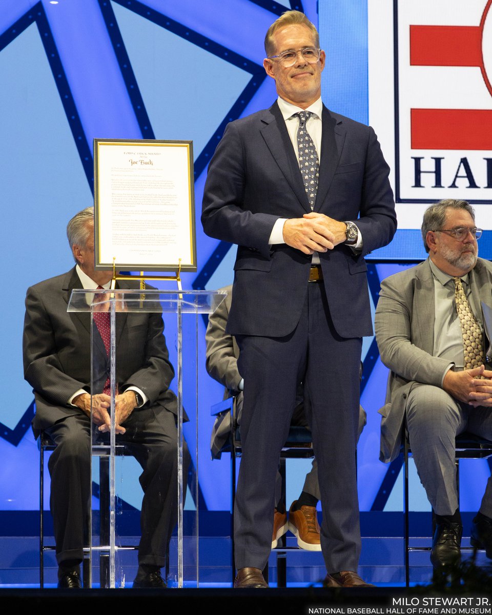 baseballhall's tweet photo. Broadcast excellence runs in the family, but he left his own stamp on baseball history.

Joe Buck is your 2026 Ford C. Frick Award winner! https://t.co/dRqTfKoc4f