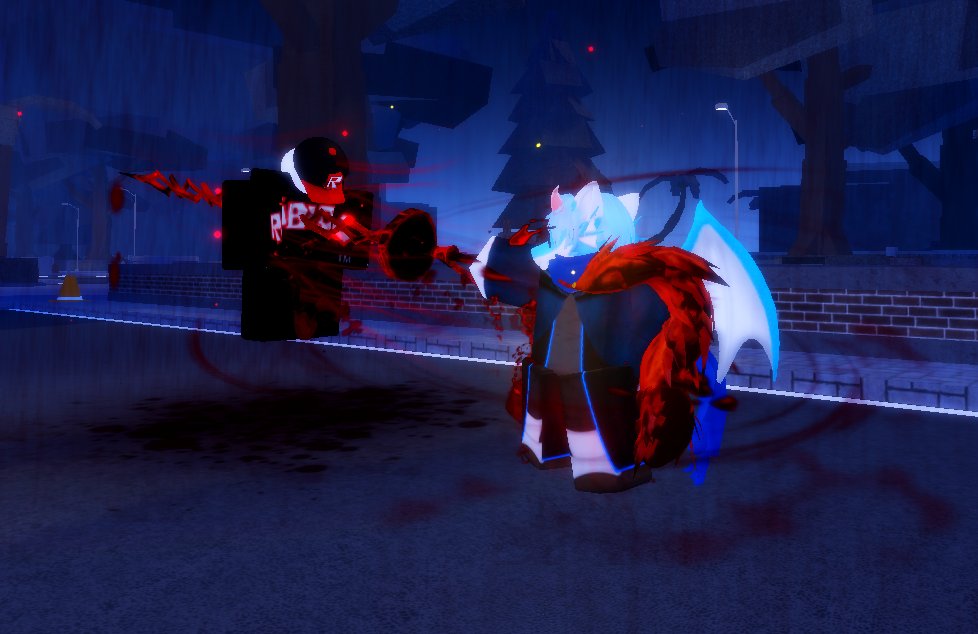 Jcke2007De's tweet photo. BLOOD WARNING FOR THE PICS!  
JC a water blood ice femboy dragon 
- height 6'6 
-age 21 
-bi 
-dicks being two tappering penis being 13.5inch long and 5 to 7 inch wide and having ridges all over them 
-ref don't got a drawing so just gonna post roblox pics https://t.co/SEPSRb8OA0
