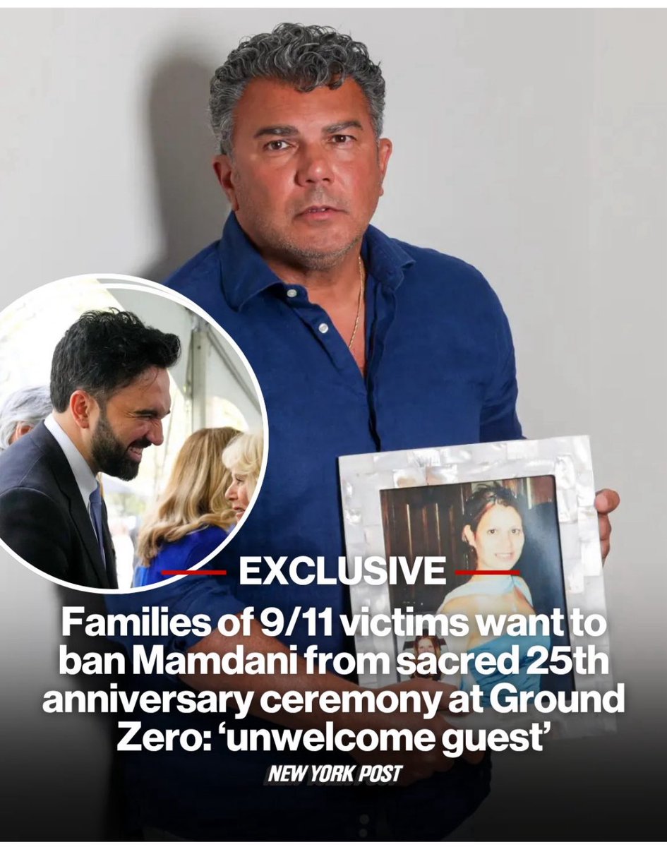 MelissaSChapman's tweet photo. Mayor @ZohranKMamdani Mamdani fraternizes with @hasanpiker and many who have placed the blame for 9/11 on victims. He should be banished from any 9/11 events https://t.co/m3kZfmo0ql
