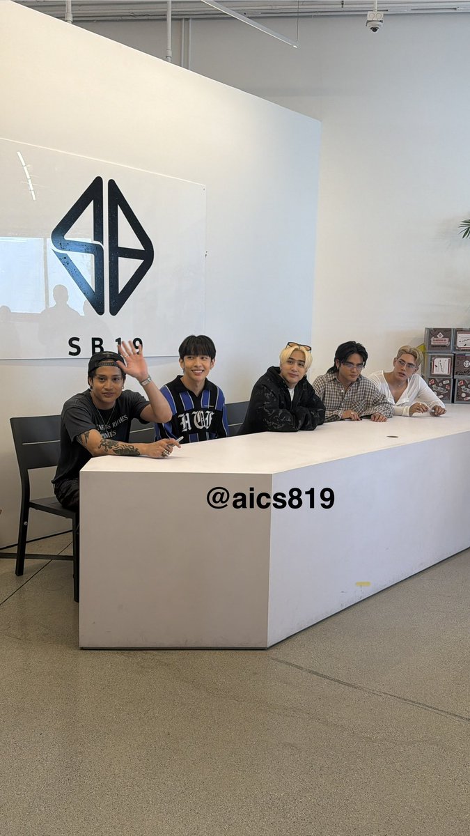 aics819's tweet photo. Well worth the 3.5 hour wait in line 💙

Meet and greet story time…

Ken: *with a big smile, waves to me to come over* Hello hello! Kumusta po kayo?
Me: Hi Ken! Oh my I’m so happy! I’ll see you guys again sa Grammys!”
Ken: Nice, thank you thank you! 

Jah: Hello po!
Me: Hi Jah! Nice to see you again! My daughter was the one na nag-abot ng gifts and flowers to you sa airport
Jah: Oh wow kayo pala yun! Thank you so much po!

Me: Hi Josh! Good luck sa Lolla! So excited to see you sa Grammys!
Josh: Hello! Wow, thank you for supporting us!

Me: Hi Pablo!
Pablo! Hi! How are you? What’s your name?
Me: It’s Aica, A-I-C-A
Pablo: *writes my name plus a heart* 🥹 I hope you’re enjoying the event!
Me: Thank you Pau!!! 

Me: Stell! Ikaw bias ko!!! (hindi ko napigilan super pogiiiii)
Stell: naku thank you! Sana nag-enjoy kayo!
Me: Yes, and I’ll see you again sa Grammys!
Stell: Thank you! Ingat! Have a good day!
*kept waving to me while saying bye until i was almost at the exit* 🥹🫶🏼

D-5 SB19 LOLLAPALOOZA STAGE
@SB19Official #SB19
#SB19at100Thieves