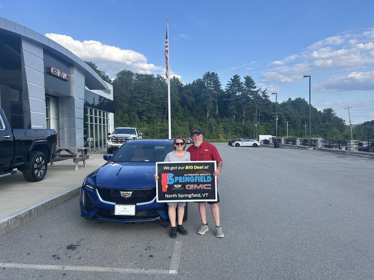 springfieldGMC1's tweet photo. Congratulations to Tina and Russell Thomas on the purchase of their new 2024 Cadillac CT5 platinum sport from Heidi Goodrich at Springfield Cadillac. Always great working with both . Enjoy! https://t.co/2ynv4nevvJ