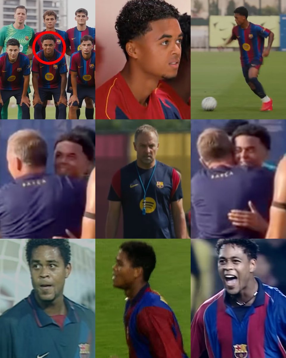 InvictosSomos's tweet photo. Se llama Shane Kluivert, tiene 18 años de edad, es hijo del histórico Patrick Kluivert, juega como extremo y está viviendo su PRIMERA PRETEMPORADA con el equipo absoluto del FC Barcelona. Hansi Flick lo está viendo de cerca y el atacante holandés ya entregó su PRIMERA ASISTENCIA en un partido de preparación. Comenzó a formarse en La Masía con apenas 9 añitos de edad y, desde entonces, viene subiendo categorías. Otro canterano blaugrana para seguir de cerca. FÚTBOL EN LA SANGRE.