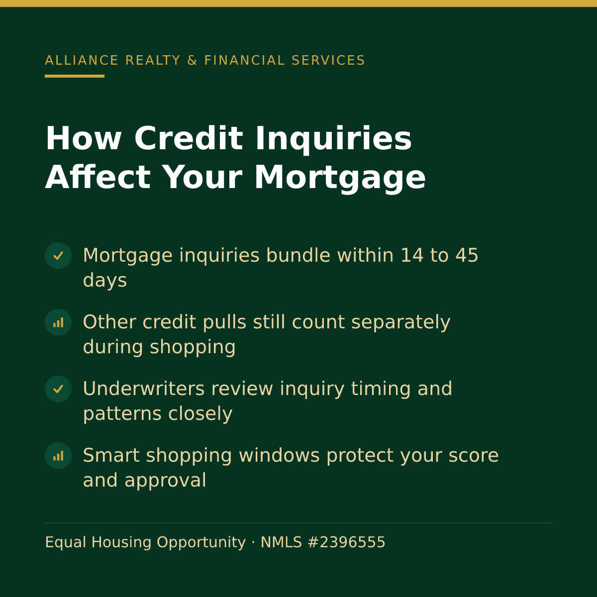 AllianceRaFsInc's tweet photo. Rate shopping for a mortgage won't tank your credit score β if you know the rules.
https://t.co/uTML6abuek
#Mortgage #CreditScore #HomeBuying
Equal Housing Opportunity Β· NMLS #2396555 https://t.co/lUaC8cYwBw