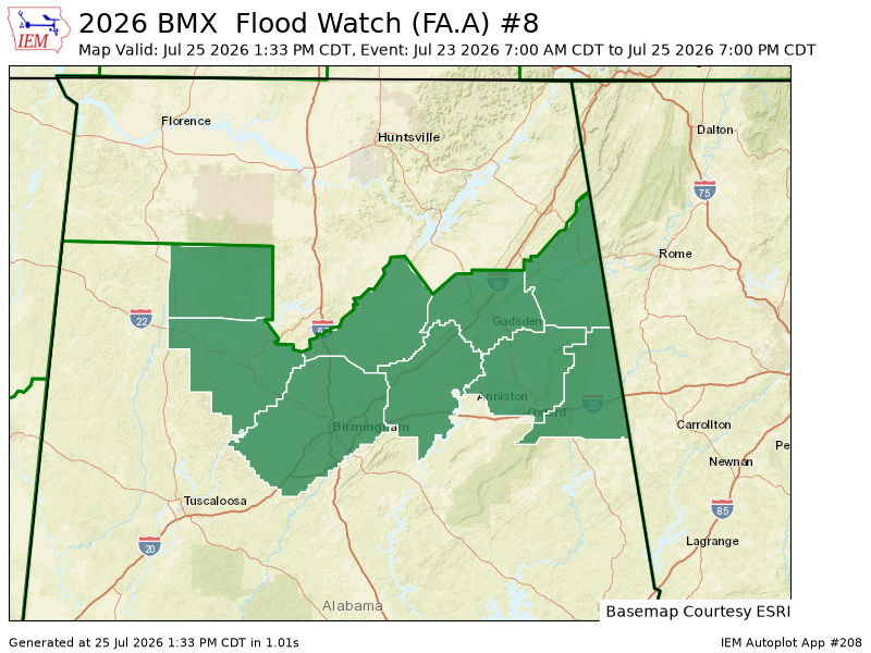 davewilson205's tweet photo. BMX continues Flood Watch for Blount, Calhoun, Cherokee, Cleburne, Etowah, Jefferson, St. Clair, Walker, Winston [AL] till Jul 25, 7:00 PM CDT https://t.co/JMkNyzorIg https://t.co/29J5PS5PET
