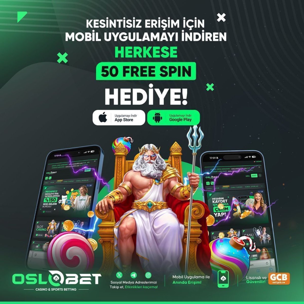 osresmii's tweet photo. 📲 OSLOBET’LE #KAZANÇ VE #EĞLENCE ARTIK CEBİNDE!📲 

💥 #Mobil uygulamayı indir, #fırsatları kaçırma!

🎰 Uygulamayı indiren HERKESE tam 50 #FREESPİN hediye!🎰 

🔥 #Kazanmaya başlamak için hemen App Store veya Google Play üzerinden indir!🔥

🔗https://t.co/8xRJqEF4TS https://t.co/HW8CPKTRXc