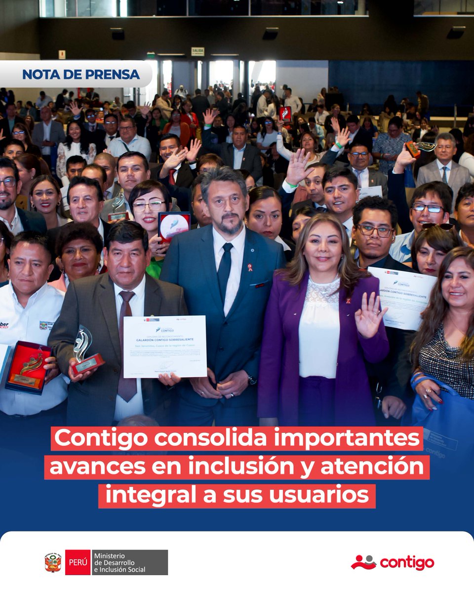 Midis_CONTIGO's tweet photo. #NotaDePrensa | Contigo avanza con resultados que fortalecen la inclusión.
Lee la #NotaDePrensa aquí
https://t.co/mN49dMUT9h
#Midis #Contigo #Inclusión #TransiciónConResultados https://t.co/JGD8Wc185l