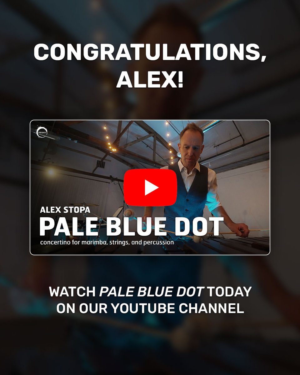 TapspacePerc's tweet photo. Congratulations to Tapspace composer Alex Stopa on earning four Emmy® nominations and two Emmy® Awards for his original work "Pale Blue Dot."
Please join us in congratulating Alex on this well-deserved recognition!
#Tapspace #percussion #AlexStopa #PaleBlueDot #Emmys #marimba https://t.co/xq80j4a2aQ