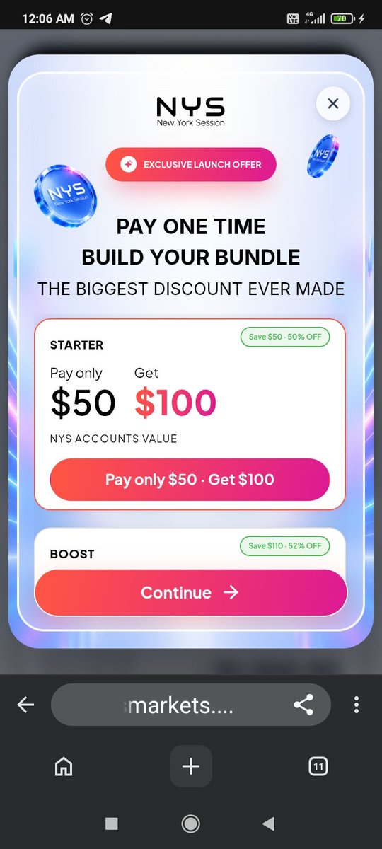 ThatOverTrader's tweet photo. @NYSMarkets Great  initiative for traders by introducing bundles with discounts, and they also distributed free accounts to everyone who participated in the giveaway.🎉🎉 https://t.co/CZuM458pRB