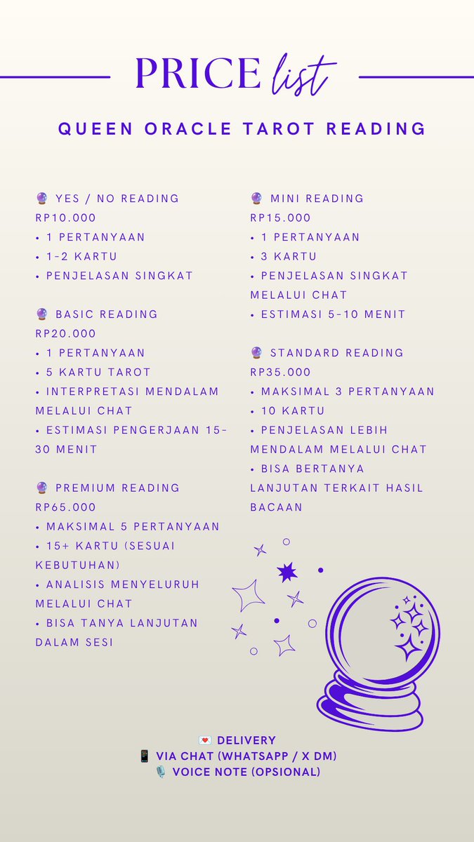 thequeenoracle's tweet photo. @auuro0raa haloo aku open ya, boleh langsung ke wa
https://t.co/xnzfwMnUr6 https://t.co/0svqDyITyg