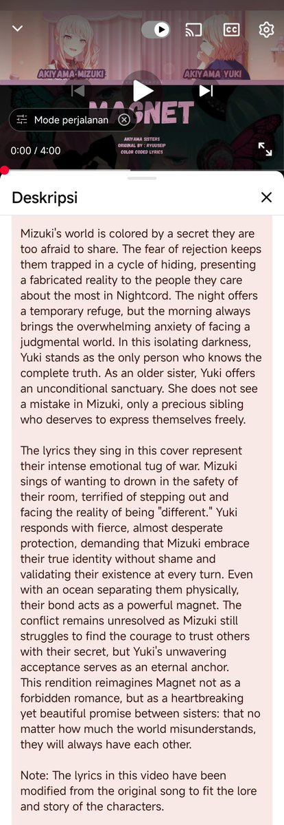 ChaniagoNabil's tweet photo. 5. Personal Attacks: Framing my "Ena waifu" bio joke as weird is just malicious. And my Akiyama siblings "Magnet" cover explicitly stated in the description it was about their unbreakable bond and tragic lore, not the original song's romantic implications https://t.co/v3yJzo5nAB