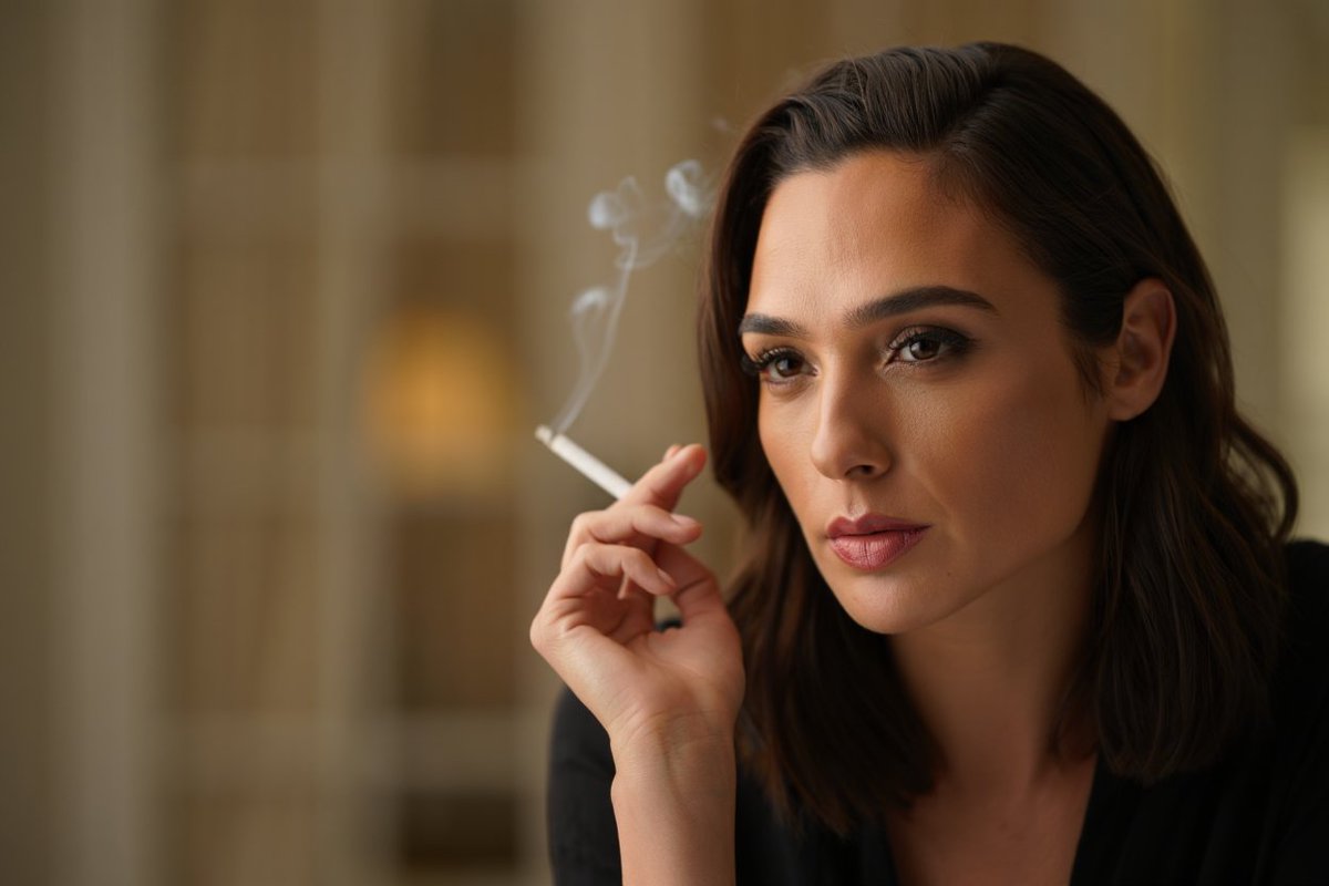 qrsmoking's tweet photo. Gal Gadot 

#smoking #smokingfetish #ai https://t.co/XAb73mQRua