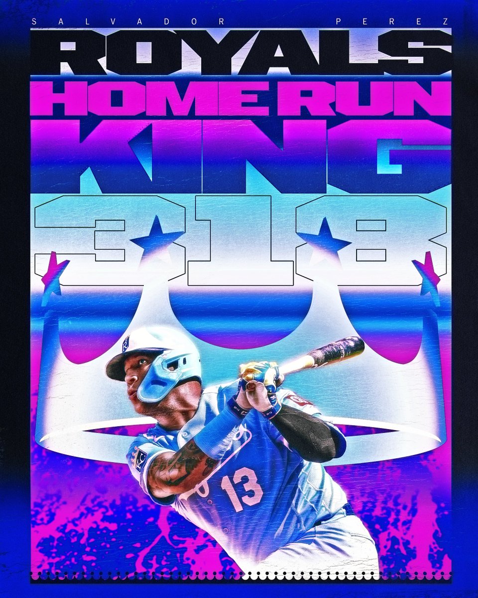 MLB's tweet photo. The new @Royals home run king 👑

Their captain and 2015 World Series champion Salvador Perez! 💪 https://t.co/fGHug832Pq