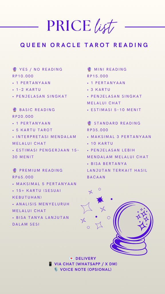 thequeenoracle's tweet photo. @unnwild haloo aku open ya, boleh langsung ke wa
https://t.co/xnzfwMnUr6 https://t.co/givqqVXxJ8