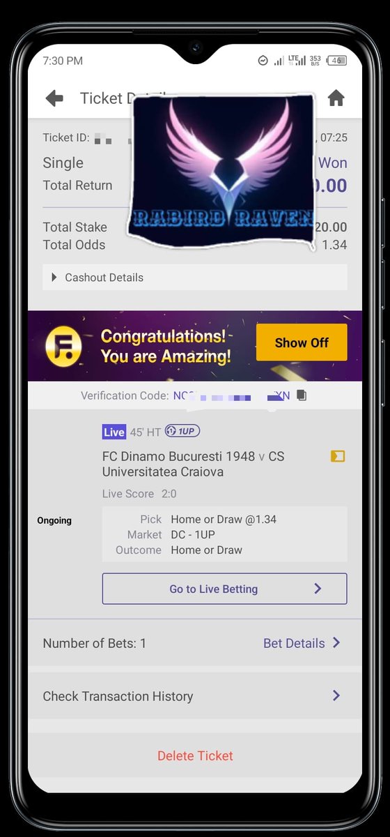 rabirdraven's tweet photo. Congratulations 🚀🚀🚀

RABIRD RAVEN do not have any √!p.
#sports #football #predictions #2odds https://t.co/hK7WKrcMmC