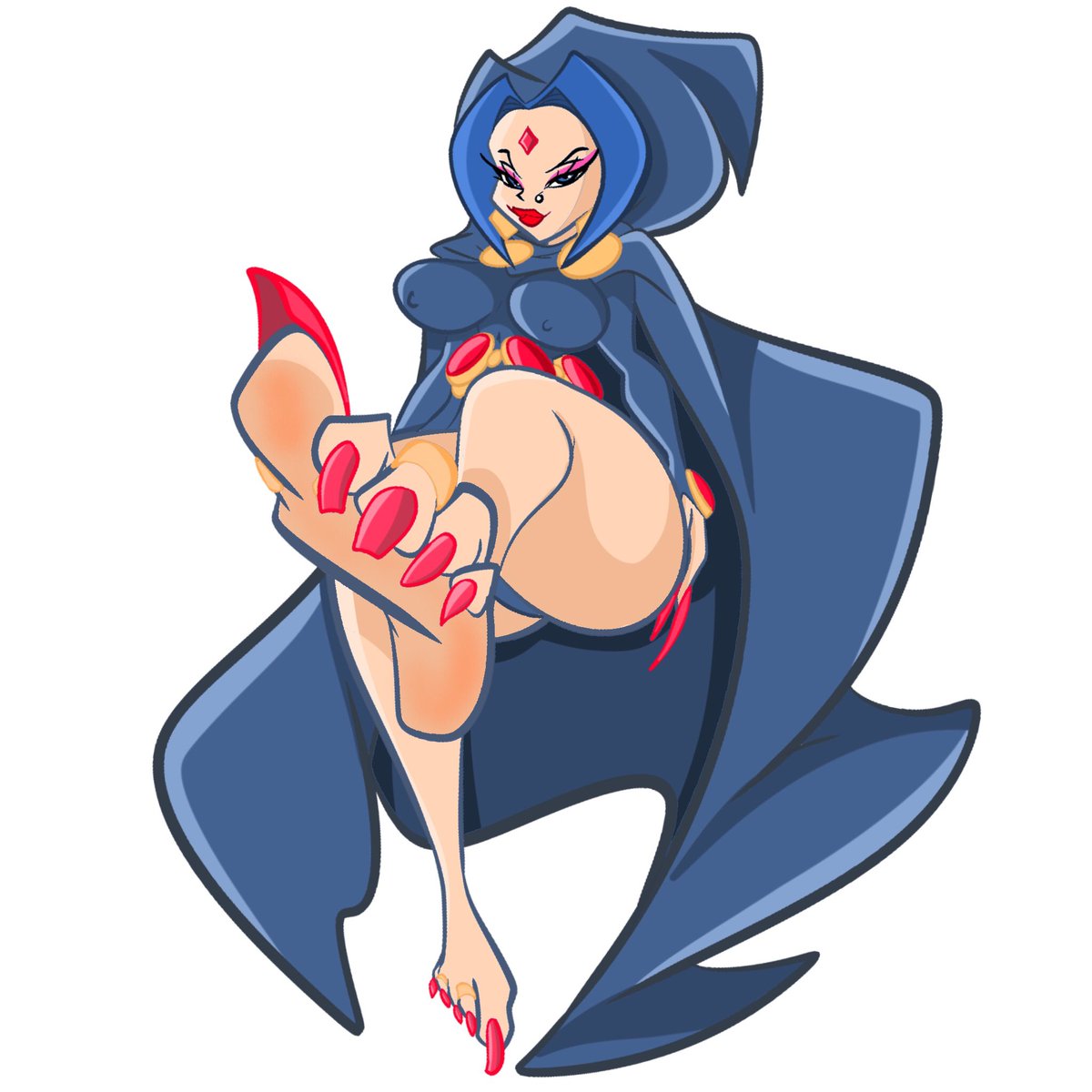 SmooveWifus's tweet photo. My Raven, if you didn’t know all ready I love feet. Yes it’s my specialty and I love to make my feet glow and give them personality. It’s drawing hands in a way. Raven show dem toes bb. #ravenDC #feet #feetfetısh #nsfw #artist #fanart https://t.co/ehsrKGioN5