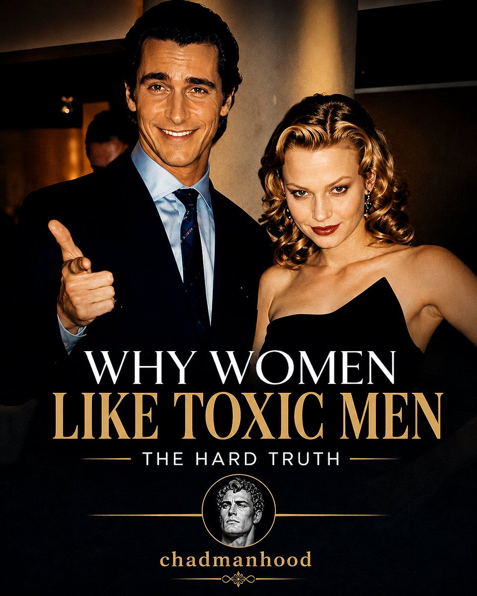 BasedVirility's tweet photo. Why do women constantly say they want a "nice guy," yet fall for the "toxic" one?

It’s not an accident, and it’s not because they hate themselves.

It��s dark psychology and biological hardwiring.

Here is the truth about attraction that nobody wants to talk about 🧵👇 https://t.co/ydHhm4TUo5