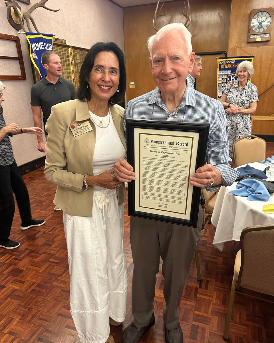 RepThompson's tweet photo. Thank you to James “Jim” Jones for his decades of distinguished public and legal service to our Napa community. Throughout his career, Jim served on the Napa City Council, led transformative community projects with the Kiwanis Club of Napa, and expanded housing opportunities through the Salvation Army. He is a leader with great integrity, generosity, humility, and unwavering dedication to public service. I’m proud to call him both a friend and a mentor.