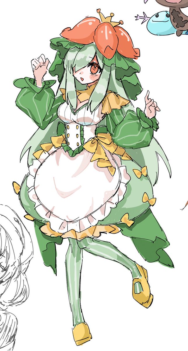 ru_riirst's tweet photo. 本日はドレディアの擬人化描いてた https://t.co/NTR13gyMmL