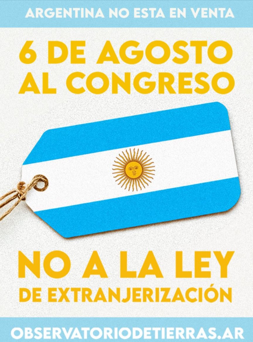 kanzinov's tweet photo. Frenemos entre todxs!
El 6 de agosto tenemos una compromiso ineludible. Nos vemos en el congreso ! #6A
#NOaLaExtranjerizaciónDeLasTierras https://t.co/Xy7T4M4o46