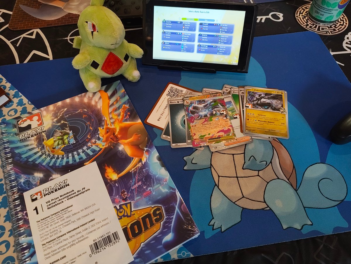 Marphisto's tweet photo. First VGC locals win with the new Sand team that everyone is playing! Only made a few changes (Ttar: low kick and 1 more speed 1 on Ttar for the mirror!, Excadrill: Earthquake for High Horsepower)

R1: Mega Blaziken Toxapex 🐤
R2: Mega Greninja 🐸
R3: Mirror Match 🪞 https://t.co/l6amxukI6m