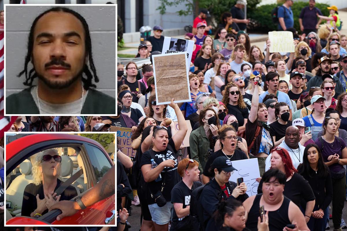 nypost's tweet photo. Hundreds march through Madison to protest police killing of career criminal Corey Ruiz https://t.co/ZZULM9Fp1O https://t.co/acDdPsme8W