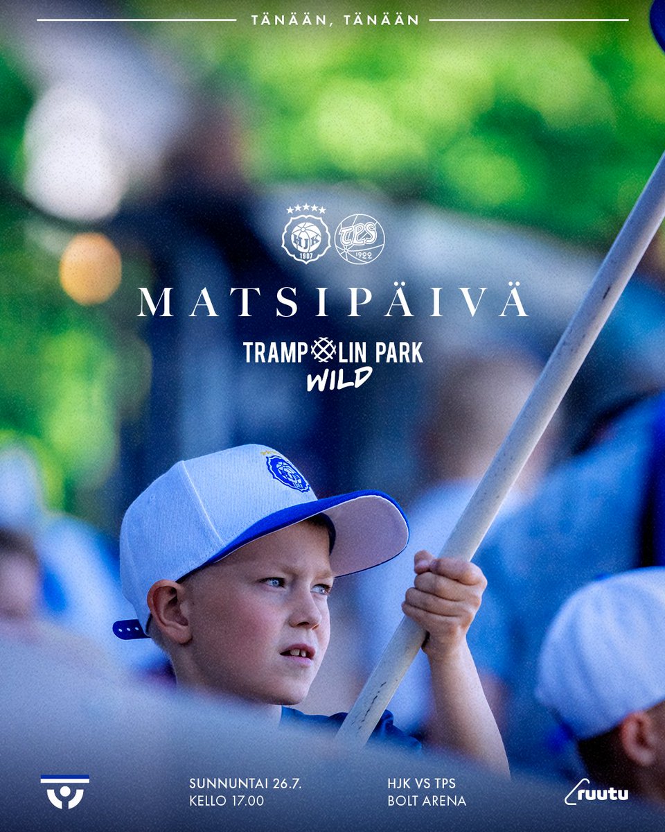 hjkhelsinki's tweet photo. PERHEPELIPÄIVÄ! 💙🤍

🆚 TPS
🕖 17.00
🏟️ Bolt Arena
🎫 https://t.co/CqG2WFc7EX 
ℹ️ Lasten liput Junnupäätyyn 0 €!
📺 @RuutuUrheilu
💎 Viikkokirjeen tilaajille huippuetuja Trampolin Parkiin!

#HJK #Veikkausliiga https://t.co/stmZWSpKp8