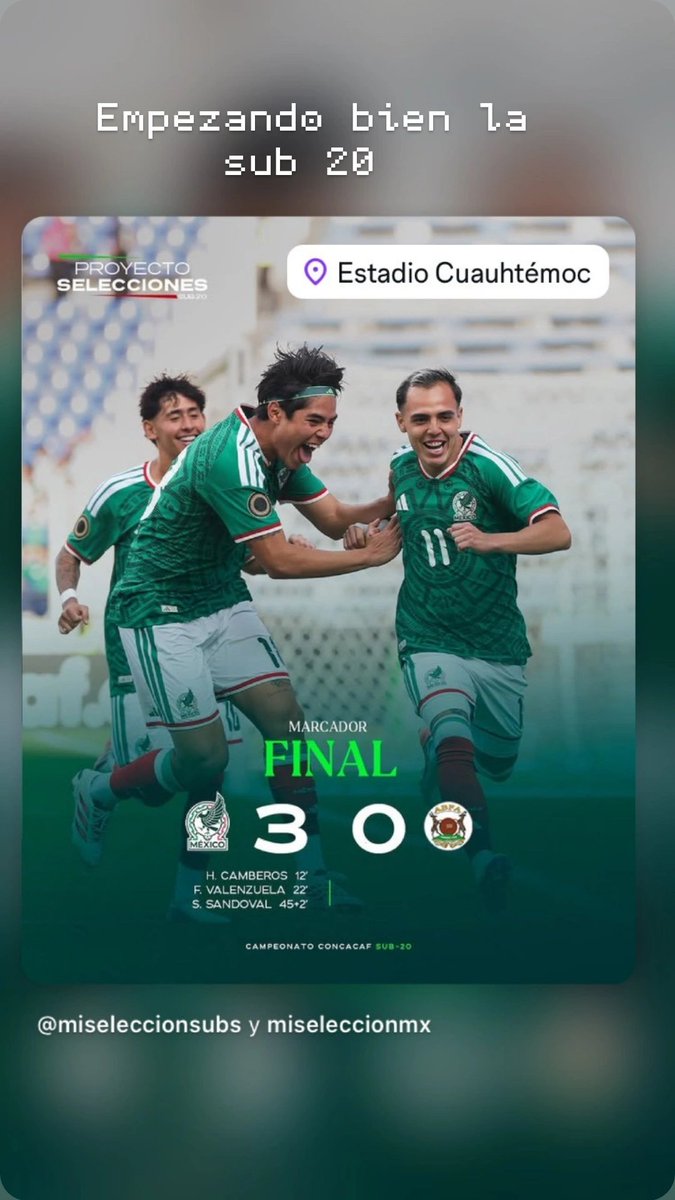 Felipevm84's tweet photo. Buen comienzo de la selección sub 20 https://t.co/6wePzTVQZ9