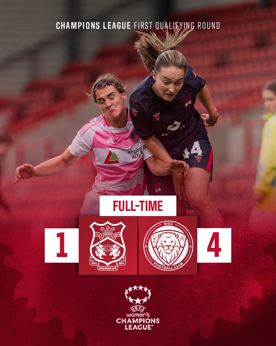 WrexhamAFCWomen's tweet photo. Our maiden @UWCL campaign comes to an end.
🔴⚪ #WxmAFC https://t.co/hOJnCYl3fc