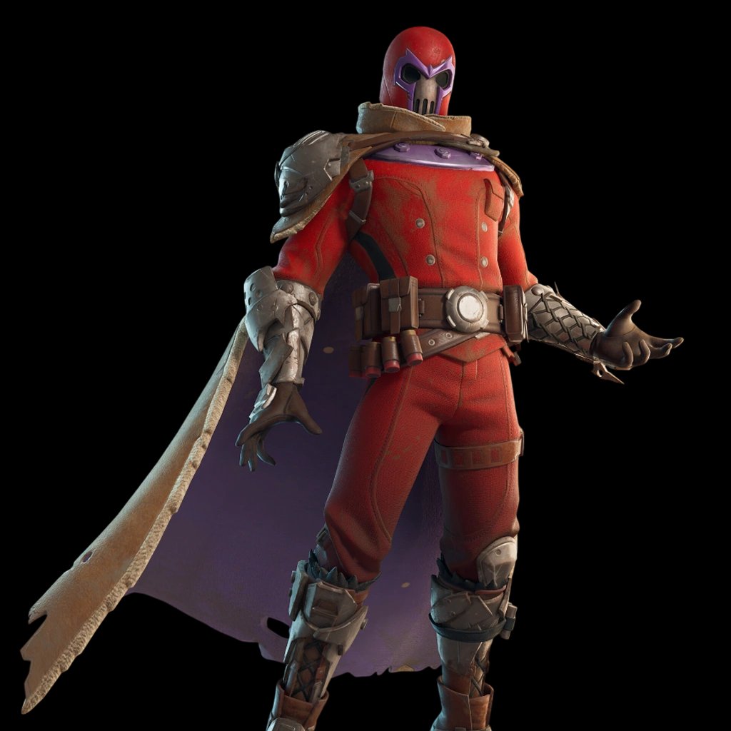 Starlight_Skull's tweet photo. FUN FACT: Wastelander Magneto marked the very first time that a collaboration character in a Fortnite Battle Pass recieved a redesign to match the theme of the current Fortnite season, with in this case being wasteland theme! https://t.co/LmjWTQLTKL