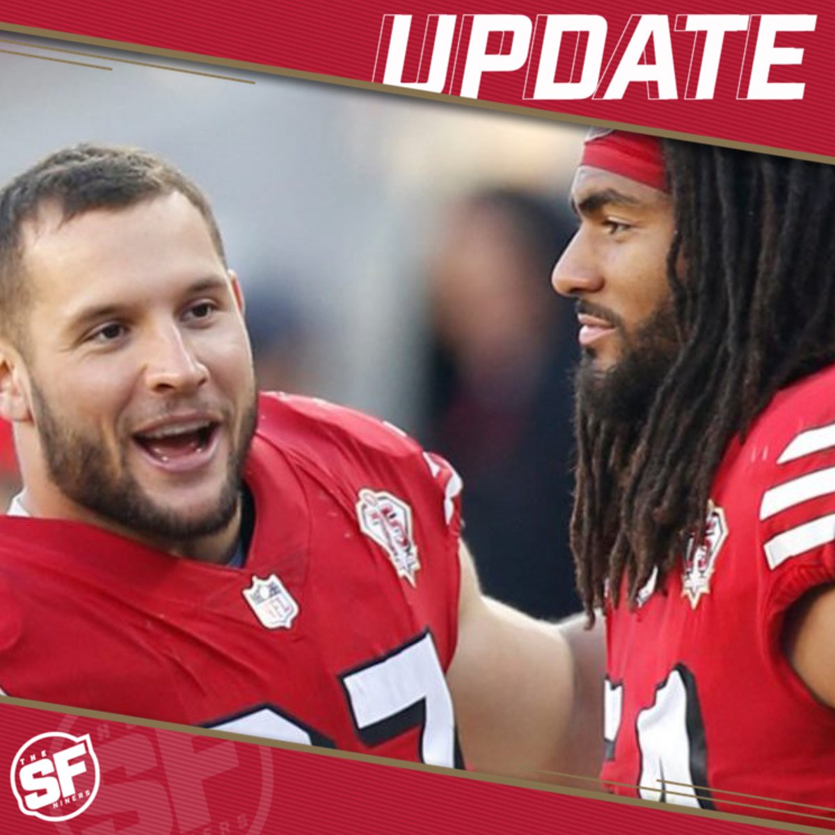 TheSFNiners's tweet photo. #49ers Fred Warner and Nick Bosa have been cleared for training camp https://t.co/ejFSGeTf6L