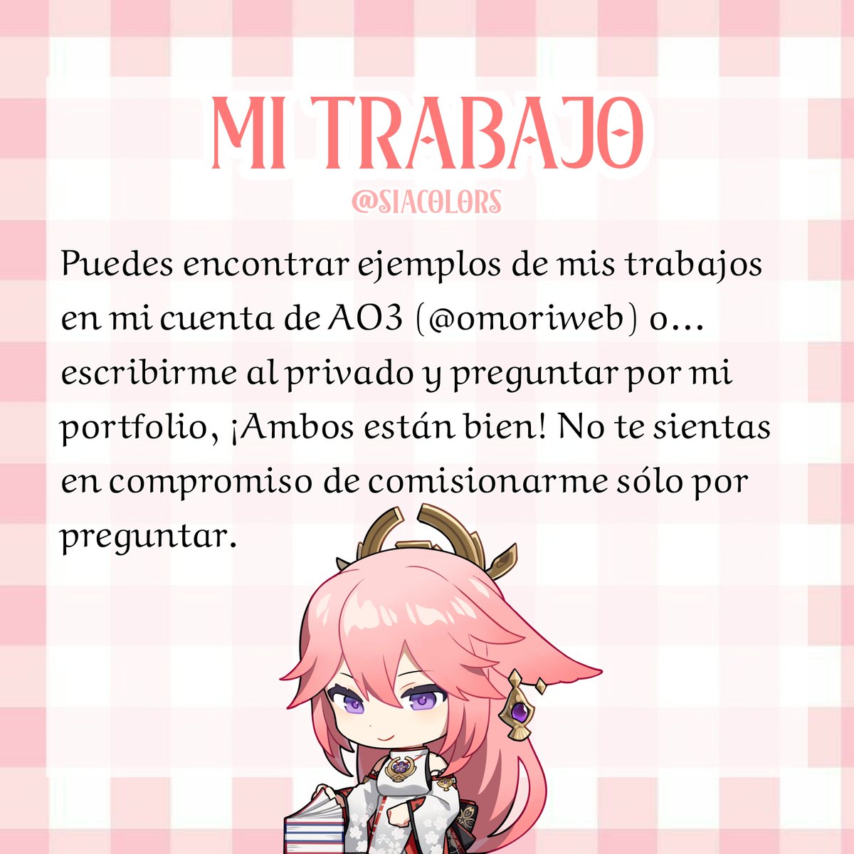 siacolors's tweet photo. COMISIONES ABIERTAS!
(Escritura ver.)

#yumeshipp #yumetwt #fanfic #OC #shipp #AO3 https://t.co/EYuNH4pOpT