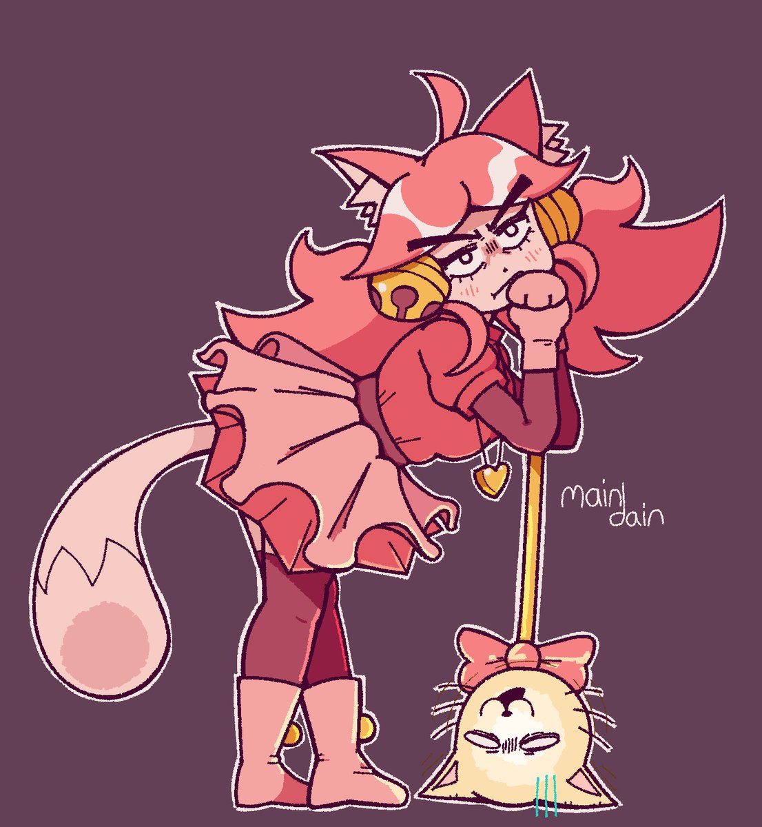 maindained's tweet photo. i like to imagine the mew mew staff is alive #undertale (day 122) https://t.co/CcIJgBhw8s