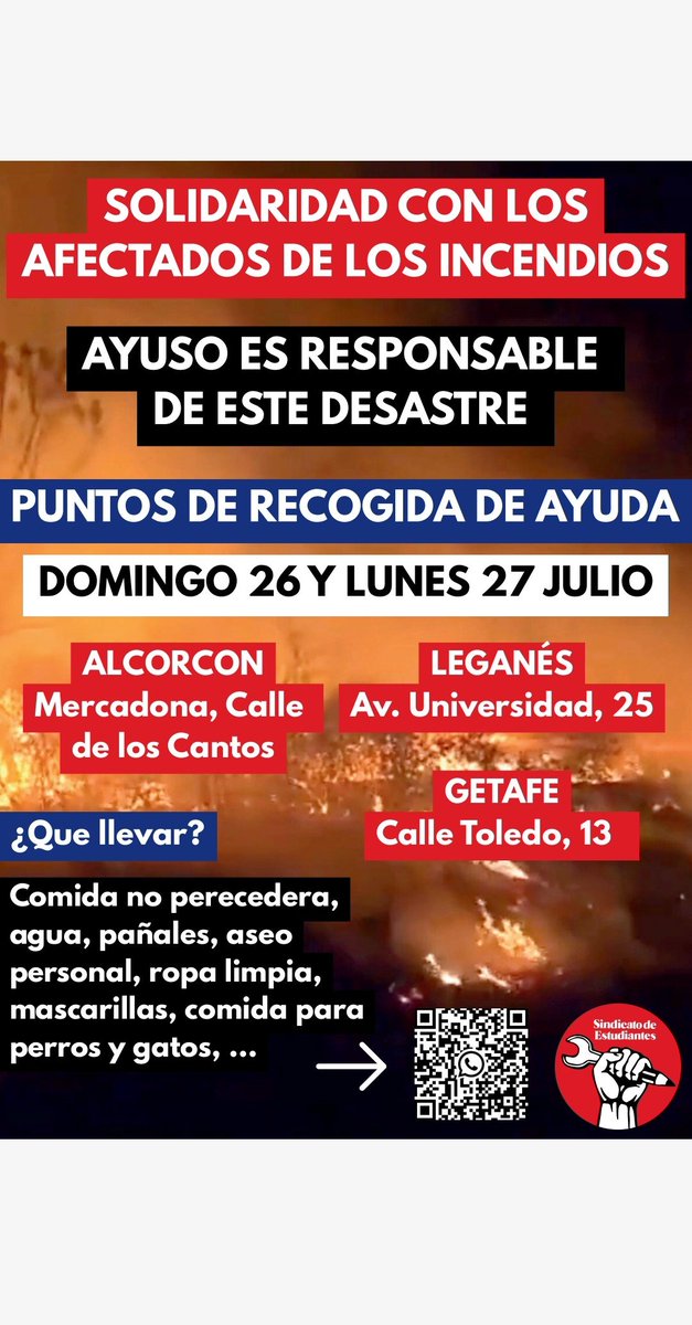 kavv_h's tweet photo. #IFMadridOeste
#IncendiosForestalesEspaña 
#madrid
#incendios
Puntos de recogido para ayudar a los afectados! Si no puedes ayudar de alguna de estas maneras, simplemente comparte! Eso también ayuda! https://t.co/RsPo1tKido