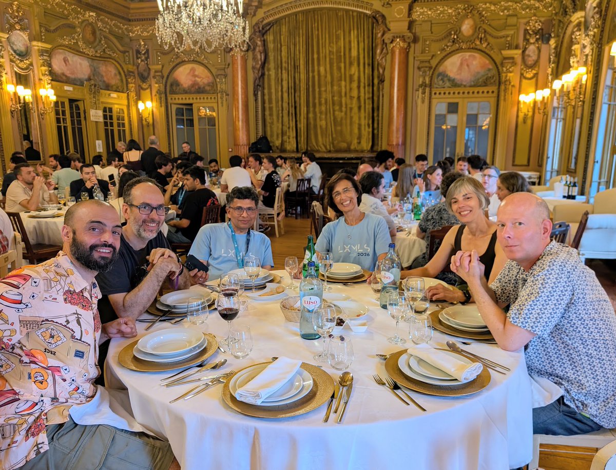 andre_t_martins's tweet photo. Another year, another #LxMLS at @istecnico @Lisbon_ELLIS! Thanks to all the amazing speakers, monitors (incl. honorary monitor @LeonBottou in the picture), and students! https://t.co/pgLyxehAxR