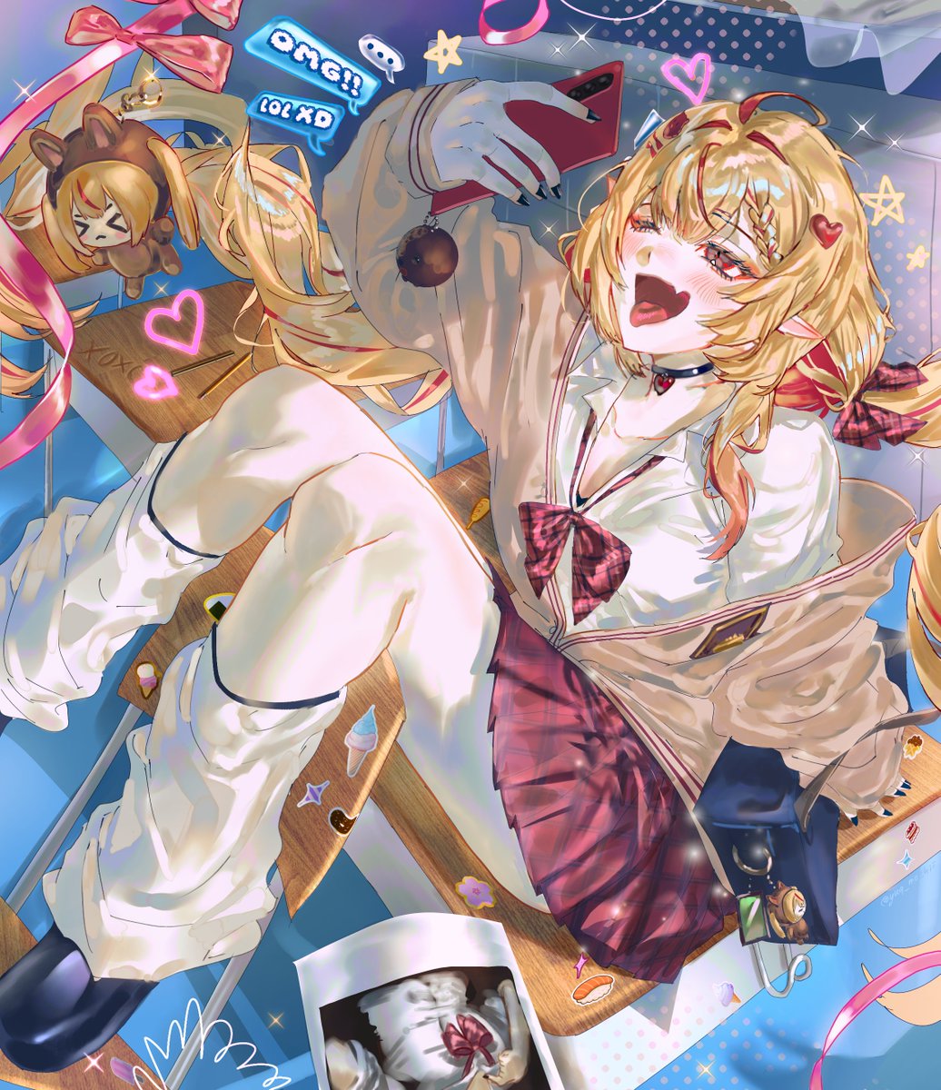 Yua_mochii's tweet photo. #gyaruby
@rubyruneheart 

"Come and skip class with me! ♪(´ε｀*)"

Entry for rubys art contest! Details and speedpaint in replies
#artidn #artmoots #artcontest https://t.co/mGX0wUfAKt