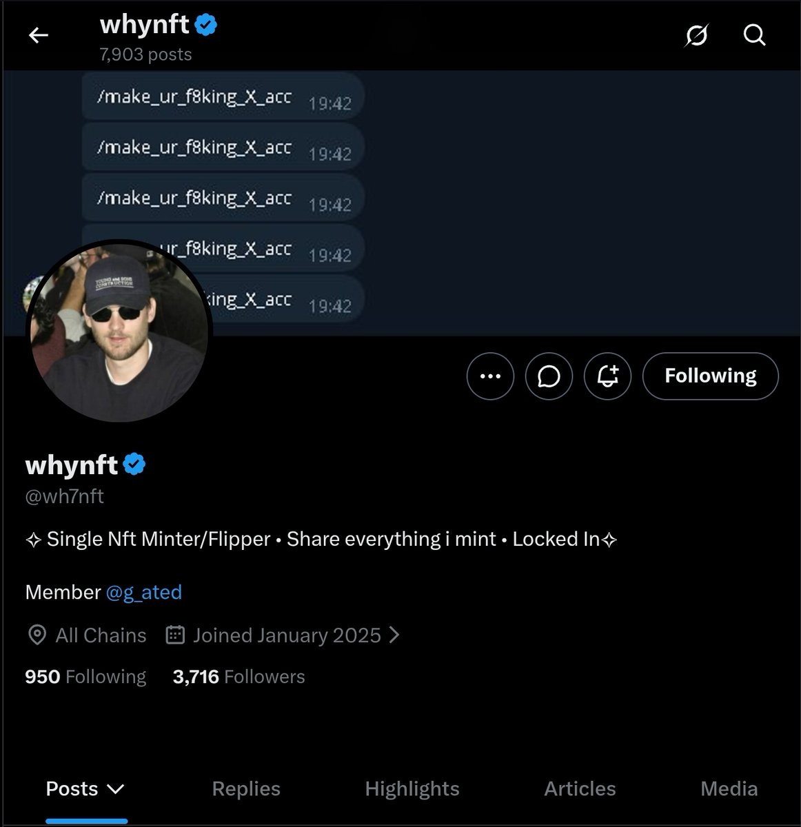 adollar_project's tweet photo. @wh7nft 3716

come join us at $1 Society, we love degens who shill NFTs https://t.co/WjWCpqIv9S