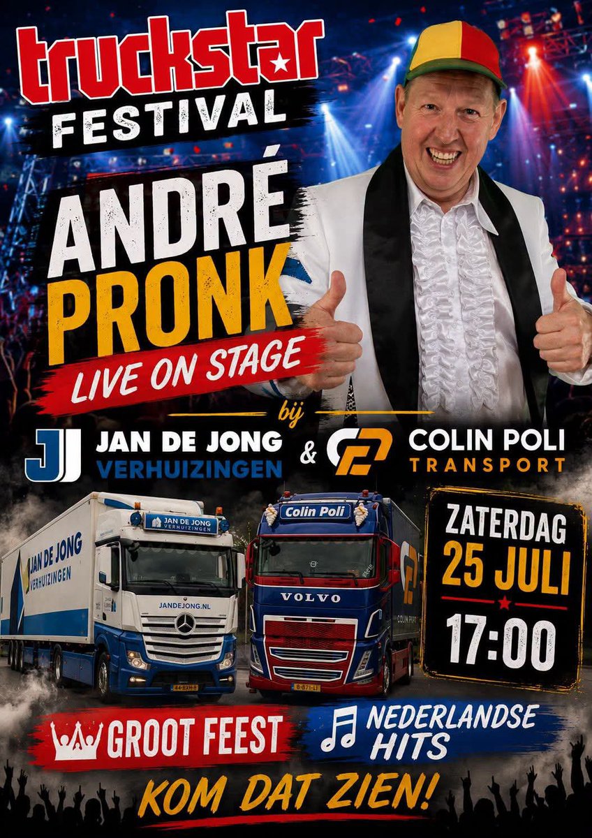 carolie06451008's tweet photo. Wat leuk @ANDREPRONK 
Mijn neefjes gaan morgen.
#Truckstar 
#Assen https://t.co/dn14a8HkoT
