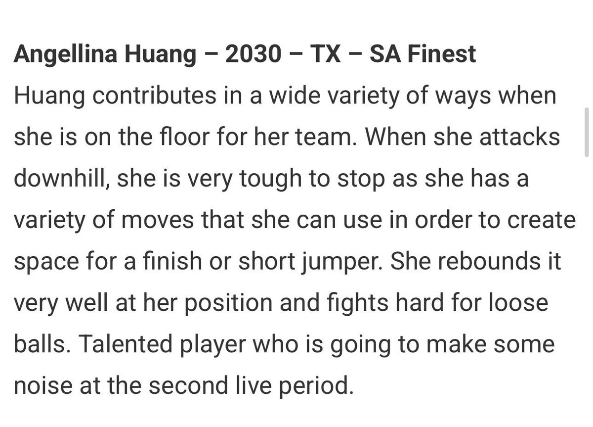 nghuang_wbb's tweet photo. Thank you for the recognition @JrAllStarBB !

@SAFinestbball @CampbellChancy https://t.co/zRPJBO1jPn