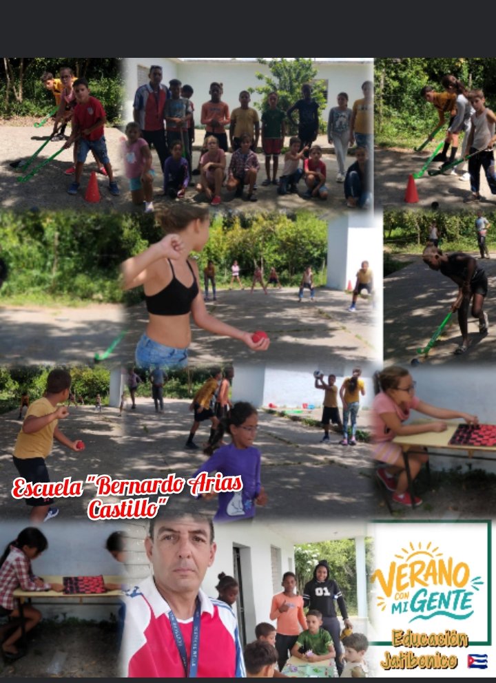 dmejatibonico's tweet photo. Desde la Escuela "Bernardo Arias Castillo" de la comunidad "El Guayo" nos llegan imágenes de las actividades deportivas que realizan con la conducción del profesor de Educación Física Juan Manuel en este #VeranoConMiGente 
#EducacionJatibonico 
#SanctiSpíritusEnMarcha https://t.co/ElKuxN5VYc