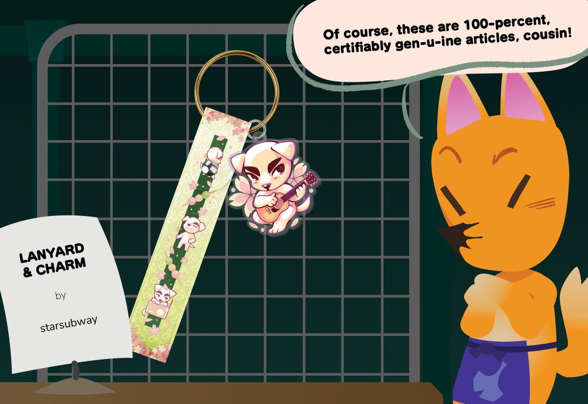 fourseasonszine's tweet photo. Merch Showcase: Lanyard &amp; Charm ✨

Dial up an old favorite, or simply groove on what you're feeling with this lanyard &amp; charm set of K.K. Slider, made by the awesome starsubway!

Check out our store for more neat deals! https://t.co/9rxos6NtXS