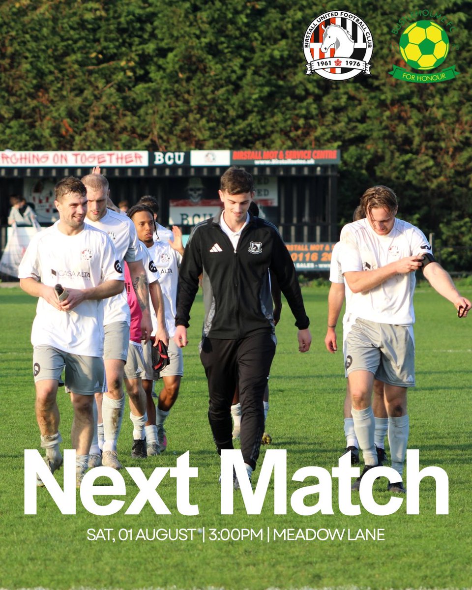 birstall_united's tweet photo. 𝗙𝗜𝗥𝗦𝗧 𝗚𝗔𝗠𝗘 𝗢𝗙 𝗧𝗛𝗘 𝗦𝗘𝗔𝗦𝗢𝗡 🐴

After months of preparation, pre-season hard work, and counting down the days, football is back. Next weekend we welcome you back to Meadow Lane for our first home game and first league game of the new season ⚽️

Together, let's make Meadow Lane a fortress once again and start the season in the best way possible.
We can't wait to see you all there. Come on Birstall United! 🤝
