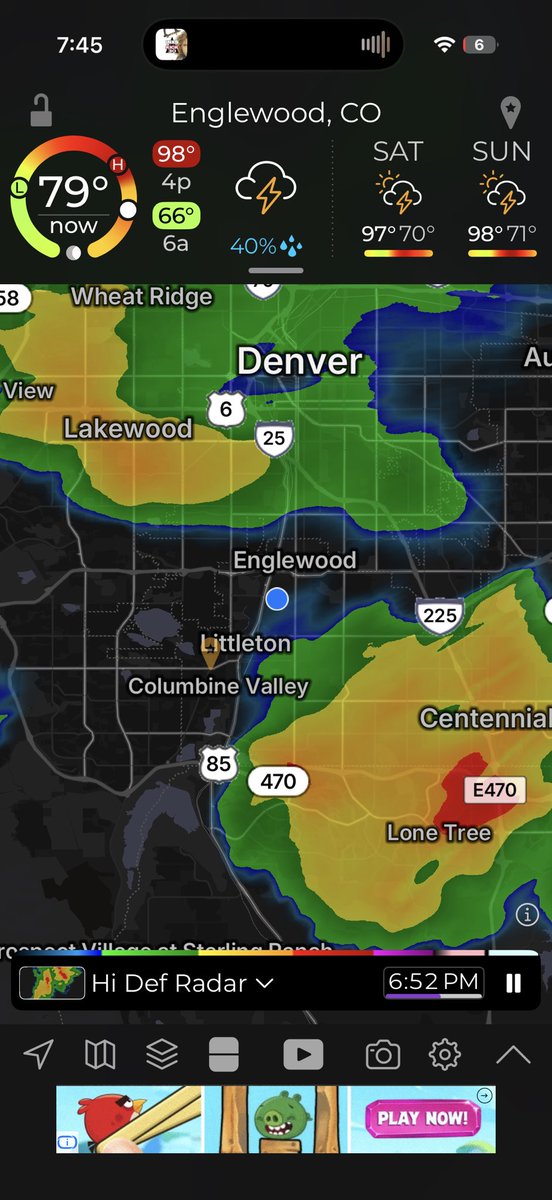 Michael63452494's tweet photo. @BianchiWeather re: your instagram post.  My house (blue dot) during yesterday’s storm. https://t.co/FzJ6mfnTfc