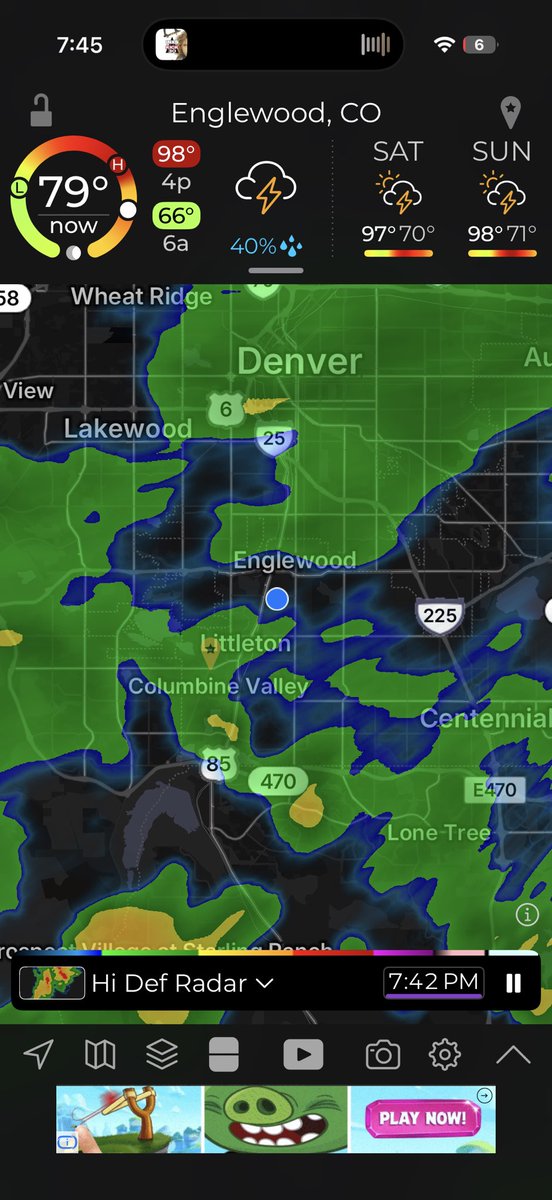 Michael63452494's tweet photo. @BianchiWeather re: your instagram post.  My house (blue dot) during yesterday’s storm. https://t.co/FzJ6mfnTfc