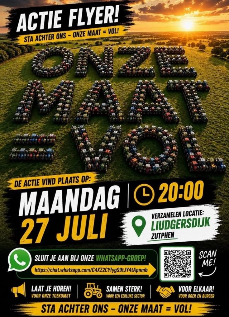 Miss_Royal73's tweet photo. ⚠️ "HET IS AFGELOPEN MET PRATEN!" 
De #boeren bereiden een genadeslag voor tegen de stikstofplannen! 🚜

Terwijl Den Haag vasthoudt aan de #stikstofregels, stoomt de polder zich klaar voor een felle confrontatie. 
Hoe zal #Jetten reageren? https://t.co/S2PDyQBXUP