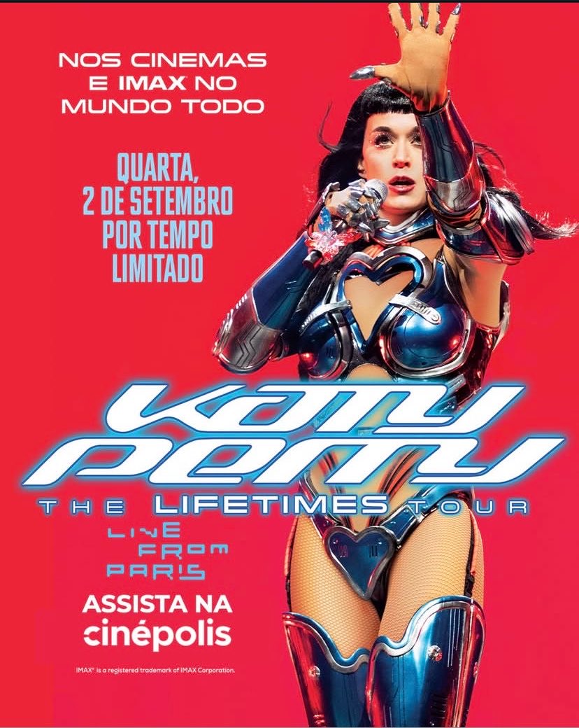 katydailybrasil's tweet photo. Cinépolis acaba de anunciar a exibição do filme da “The Lifetimes Tour: Live From Paris” em suas filiais! https://t.co/5pbEaq1uRm