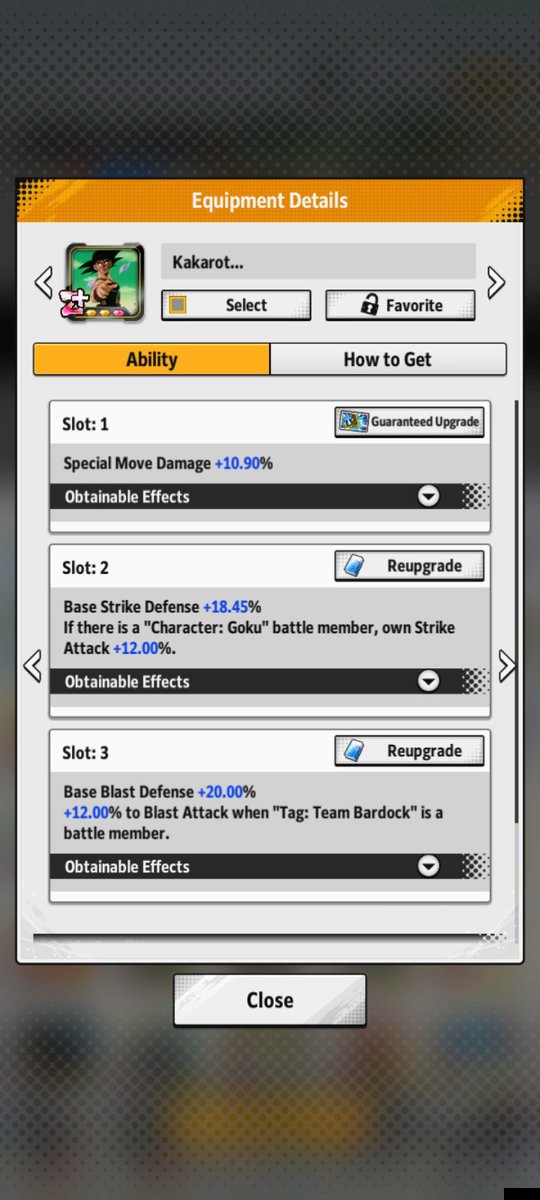 sys02694374's tweet photo. UGB is a blast unit and his SF scales off of strike
(dmg difference seems minimal bc the comparison is easier with the least amount of base stats) 
Goku's pic is the strike build and he has more dmg

why is he ranged again?? https://t.co/LrJAVb5p34