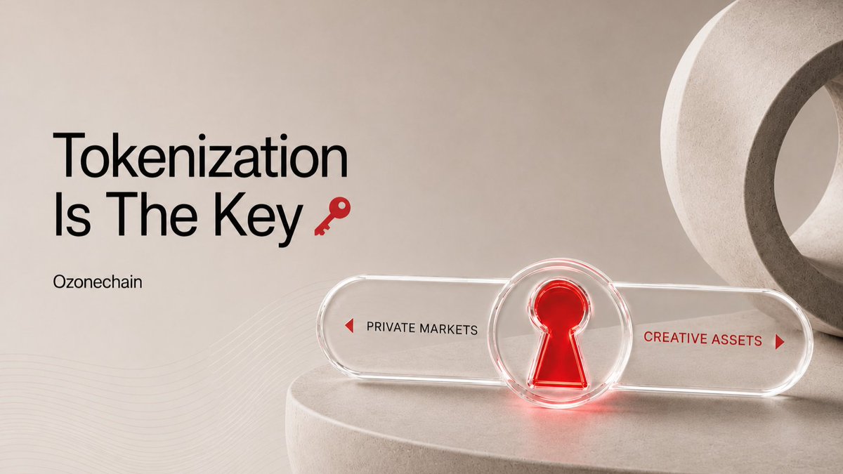 ozonechain's tweet photo. Even the most illiquid Private markets and creative assets can be transformed. 

Tokenization becomes the bridge that mends that liquidity gap that traditional finance cannot.

#Ozonechain #NFTWall #PrivateFinance https://t.co/V0KTydh2nR